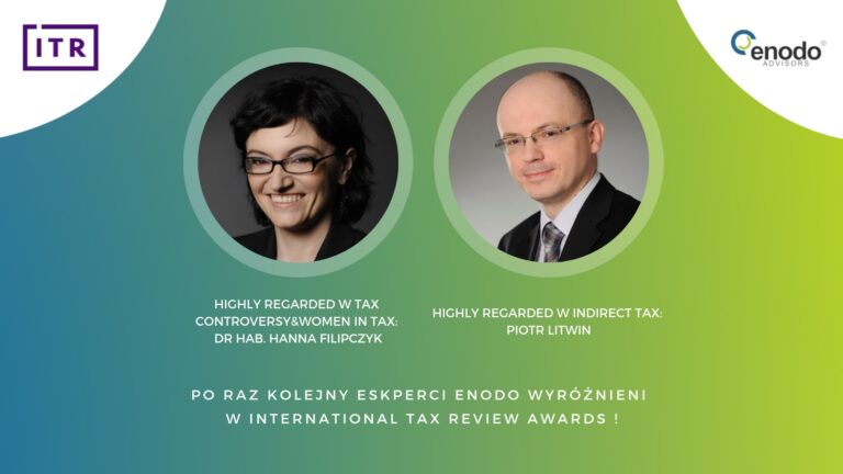 Eksperci Enodo ponownie wyróżnieni przez International Tax Review