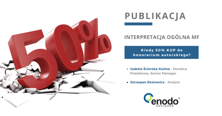 Interpretacja ogólna MF: kiedy 50% KUP do honorarium autorskiego?
