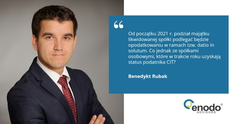Wydanie majątku polikwidacyjnego sp. komandytowej objętej CIT a przychód z tytułu datio in solutum