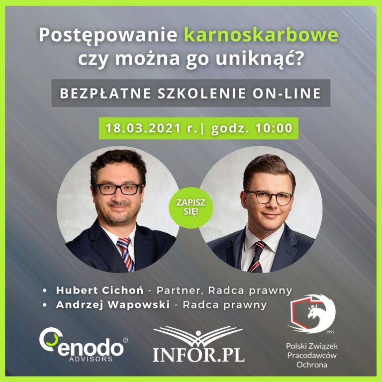 WEBINAR: Postępowanie karnoskarbowe – czy można go uniknąć?
