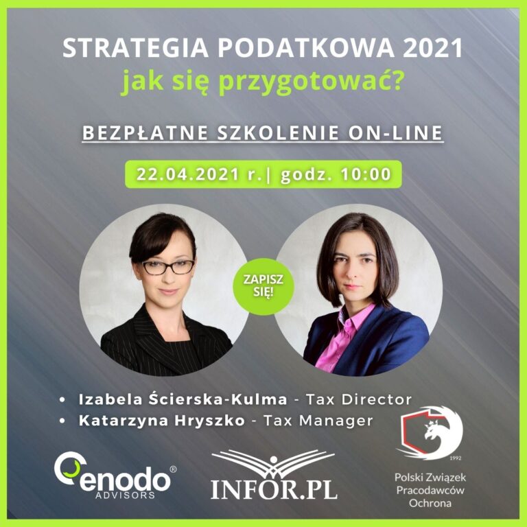 Webinarium: STRATEGIA PODATKOWA 2021. Jak się przygotować?