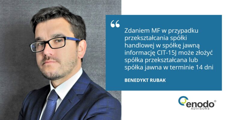 Obowiązki informacyjne spółki jawnej może wykonać spółka przekształcana