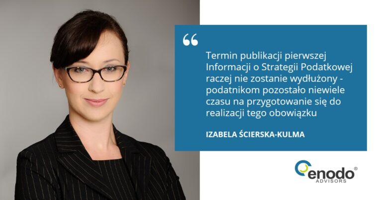 Termin publikacji pierwszej Informacji o Strategii Podatkowej raczej nie zostanie wydłużony.