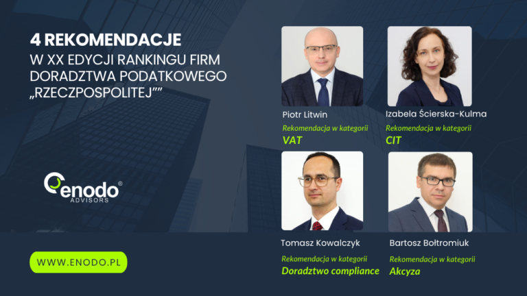 Nasze sukcesy w&nbsp;jubileuszowym XX Rankingu Firm Doradztwa Podatkowego „Rzeczpospolitej”